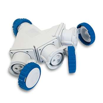 ADATTATORE CE TRIPLO BLU