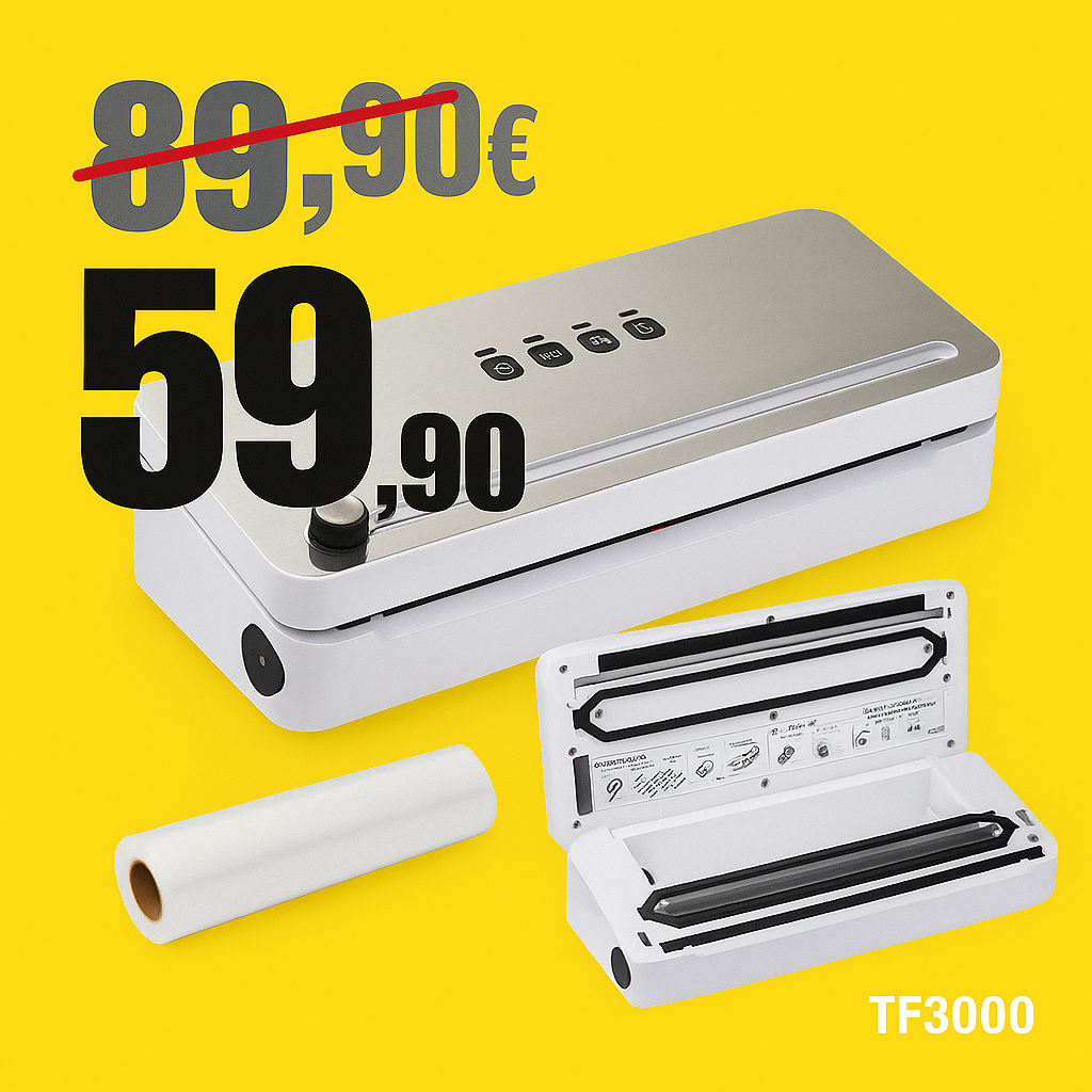 Macchina per sottovuoto 140 W con taglierina integrata