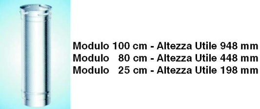 TUBO UNICO INOX 25 CM 130