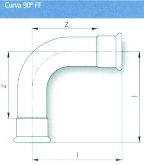 CURVA 90 INOX FF  28