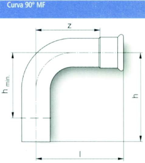 CURVA 90 INOX MF  35