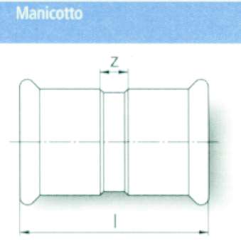 MANICOTTO INOX CON BAT. 54