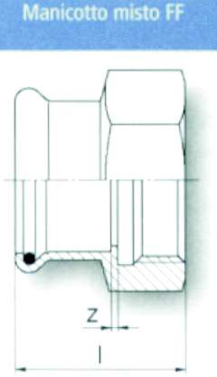 MANICOTTO INOX  F 54x2