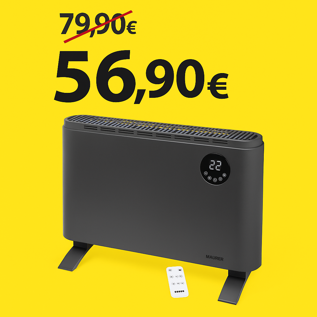 Termoconvettore PAG 1800/2000 W con telecomando